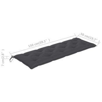 Gartenbank-Auflage Anthrazit 150x50x7 cm Oxford-Gewebe