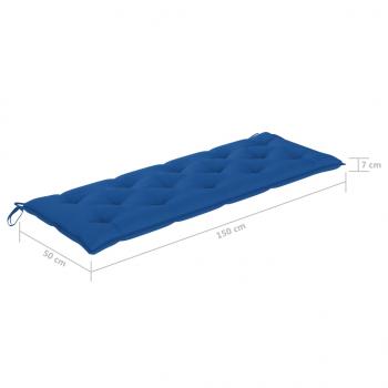 Gartenbank-Auflage Blau 150x50x7 cm Oxford-Gewebe