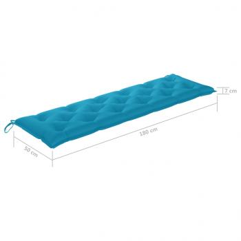 Gartenbank-Auflage Hellblau 180x50x7 cm Oxford-Gewebe