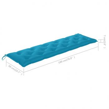 Gartenbank-Auflage Hellblau 180x50x7 cm Oxford-Gewebe