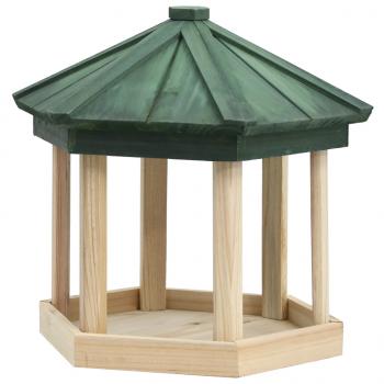 ARDEBO.de - Vogelfutterhaus Achteck Tanne Massivholz 33x30 cm  