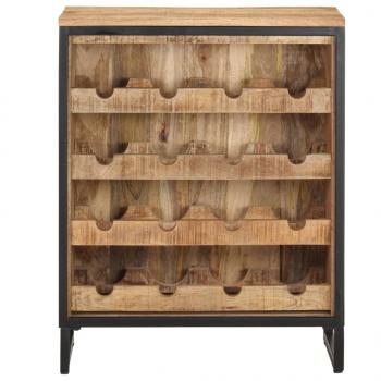 Weinschrank 62x33x78,5 cm Raues Mangoholz  