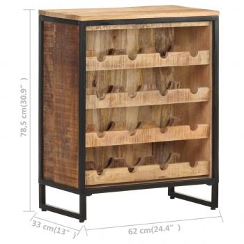 Weinschrank 62x33x78,5 cm Raues Mangoholz  