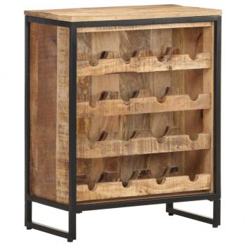 Weinschrank 62x33x78,5 cm Raues Mangoholz  