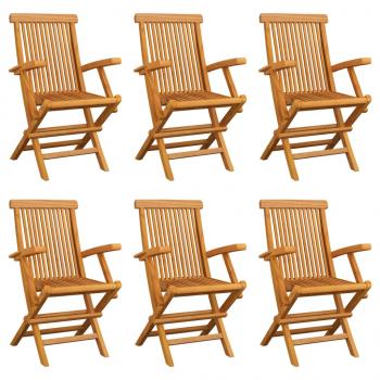 ARDEBO.de - Klappbare Gartenstühle 6 Stk. Massivholz Teak