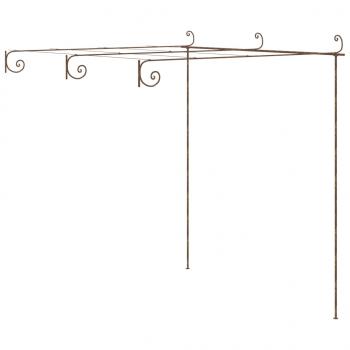 Garten-Pergola Antik-Braun 3x3x2,5 m Eisen 