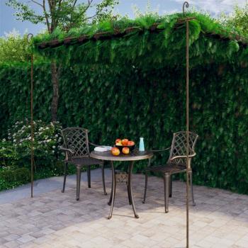 ARDEBO.de - Garten-Pergola Antik-Braun 4x3x2,5 m Eisen