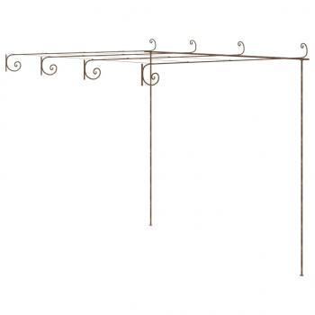 Garten-Pergola Antik-Braun 4x3x2,5 m Eisen