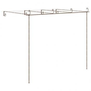 Garten-Pergola Antik-Braun 4x3x2,5 m Eisen