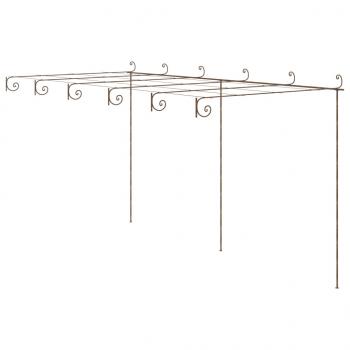 Garten-Pergola Antik-Braun 6x3x2,5 m Eisen