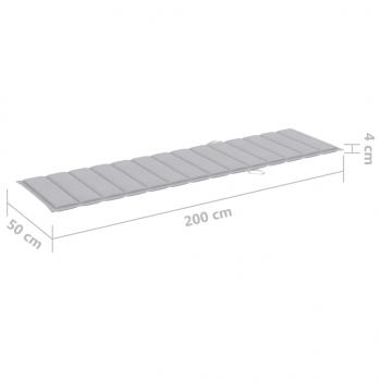 Sonnenliegen-Auflage Grau 200x50x3 cm Oxford-Gewebe