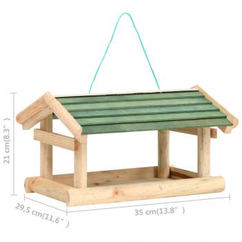 Vogelfutterhaus Massivholz 35x29,5x21 cm