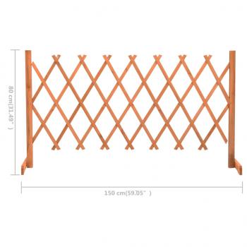 Garten-Rankzaun Orange 150x80 cm Massivholz Tanne