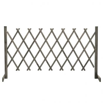 ARDEBO.de - Garten-Rankzaun Grau 150x80 cm Massivholz Tanne