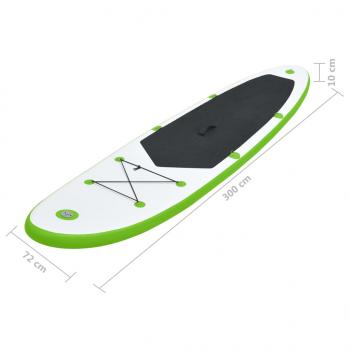 Aufblasbares Stand Up Paddle Board Set Grün und Weiß