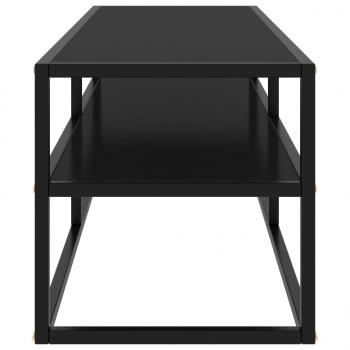 TV-Schrank Schwarz mit Schwarzem Hartglas 120x40x40 cm