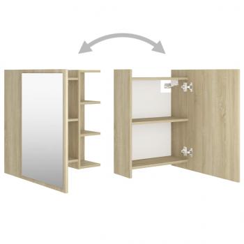 Bad-Spiegelschrank Sonoma-Eiche 62,5x20,5x64 cm Holzwerkstoff