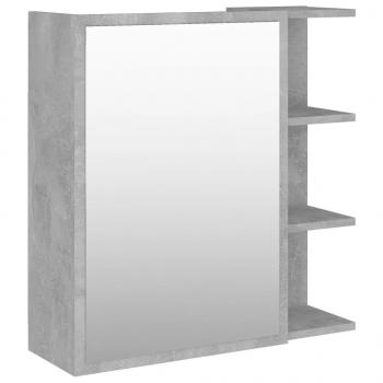 Bad-Spiegelschrank Betongrau 62,5x20,5x64 cm Holzwerkstoff