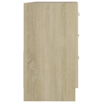 Waschbeckenunterschrank Sonoma-Eiche 63x30x54 cm Holzwerkstoff