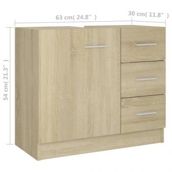 Waschbeckenunterschrank Sonoma-Eiche 63x30x54 cm Holzwerkstoff