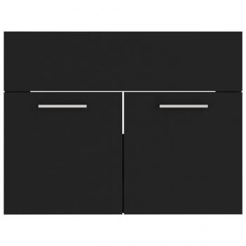 Waschbeckenunterschrank Schwarz 60x38,5x46 cm Holzwerkstoff