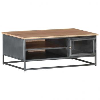 ARDEBO.de - Couchtisch Grau 90x50x35 cm Massivholz Akazie