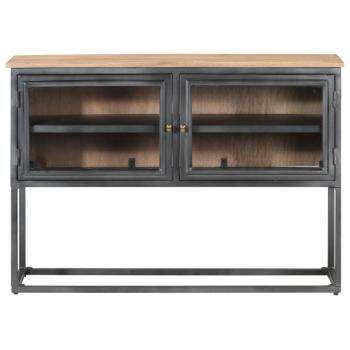 Sideboard Grau 100x30x70 cm Massivholz Akazie