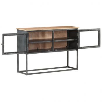 Sideboard Grau 100x30x70 cm Massivholz Akazie