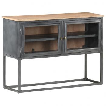 Sideboard Grau 100x30x70 cm Massivholz Akazie