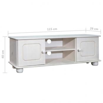 TV-Schrank 115x29x40 cm Massivholz Kiefer