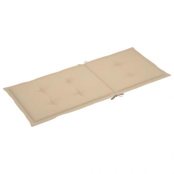 Gartenstuhlauflagen für Hochlehner 6Stk. Beige 120x50x3cm Stoff