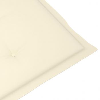 Gartenstuhlauflagen für Hochlehner 6Stk. Creme 120x50x3cm Stoff