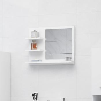 ARDEBO.de - Badspiegel Weiß 60x10,5x45 cm Holzwerkstoff