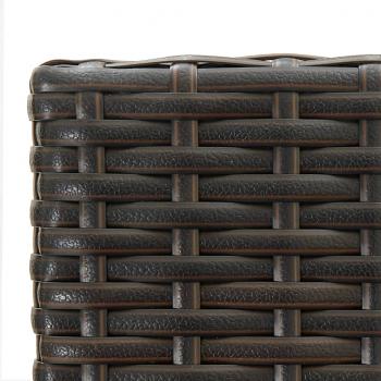 Barhocker 2 Stk. Braun Poly Rattan