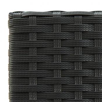 Barhocker 2 Stk. Schwarz Poly Rattan