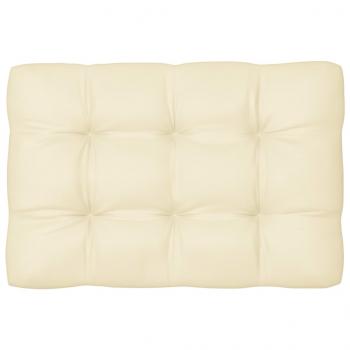 Palettenkissen Creme 120x80x12 cm Stoff