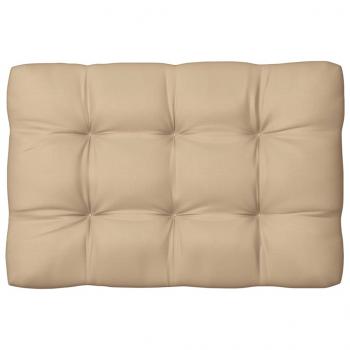 Palettenkissen Beige 120x80x12 cm Stoff