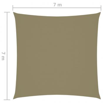 Sonnensegel Oxford-Gewebe Quadratisch 7x7 m Beige