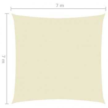 Sonnensegel Oxford-Gewebe Quadratisch 7x7 m Creme