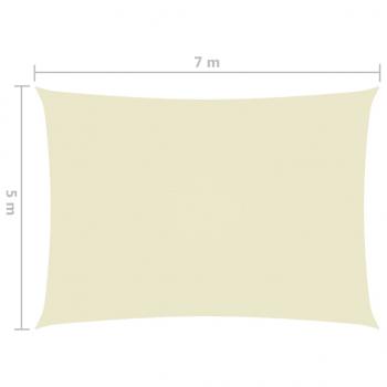 Sonnensegel Oxford-Gewebe Rechteckig 5x7 m Creme