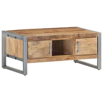 Couchtisch 95x50x40 cm Raues Mangoholz