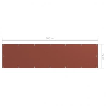 Balkon-Sichtschutz Terrakotta-Rot 75x300 cm Oxford-Gewebe