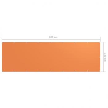 Balkon-Sichtschutz Orange 120x400 cm Oxford-Gewebe