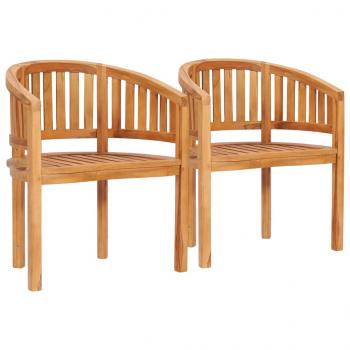 4-tlg. Garten-Lounge-Set Massivholz Teak