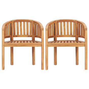 4-tlg. Garten-Lounge-Set Massivholz Teak