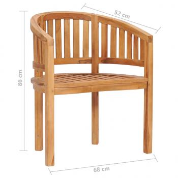 5-tlg. Garten-Lounge-Set Massivholz Teak