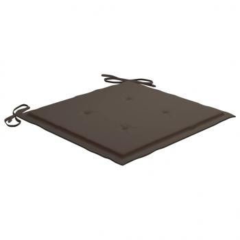 Gartenstuhl-Kissen 6 Stk. Taupe 50x50x3 cm Oxford-Gewebe