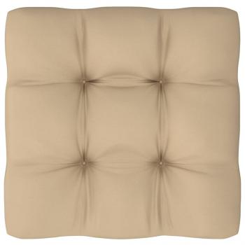 Palettenkissen Beige 58x58x10 cm Stoff