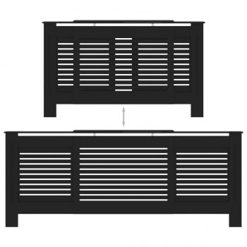 MDF Heizkörperverkleidung Schwarz 205 cm