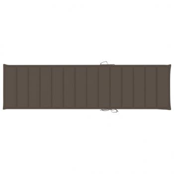 Sonnenliegen-Auflage Taupe 200x50x3 cm Oxford-Gewebe